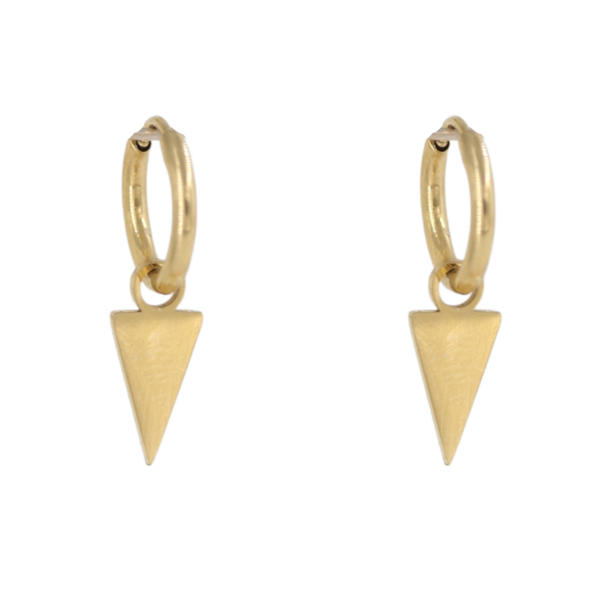Pendientes Aros de plata con colgantes de triangulos | ALVENT