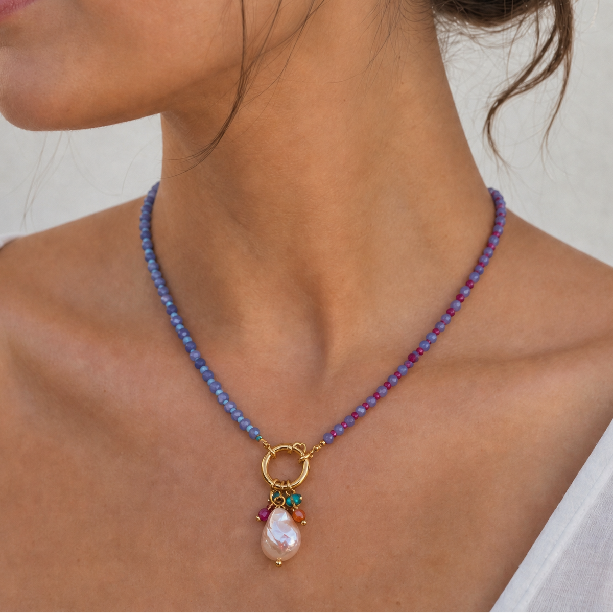 Collar Gum Tri-Color Lila