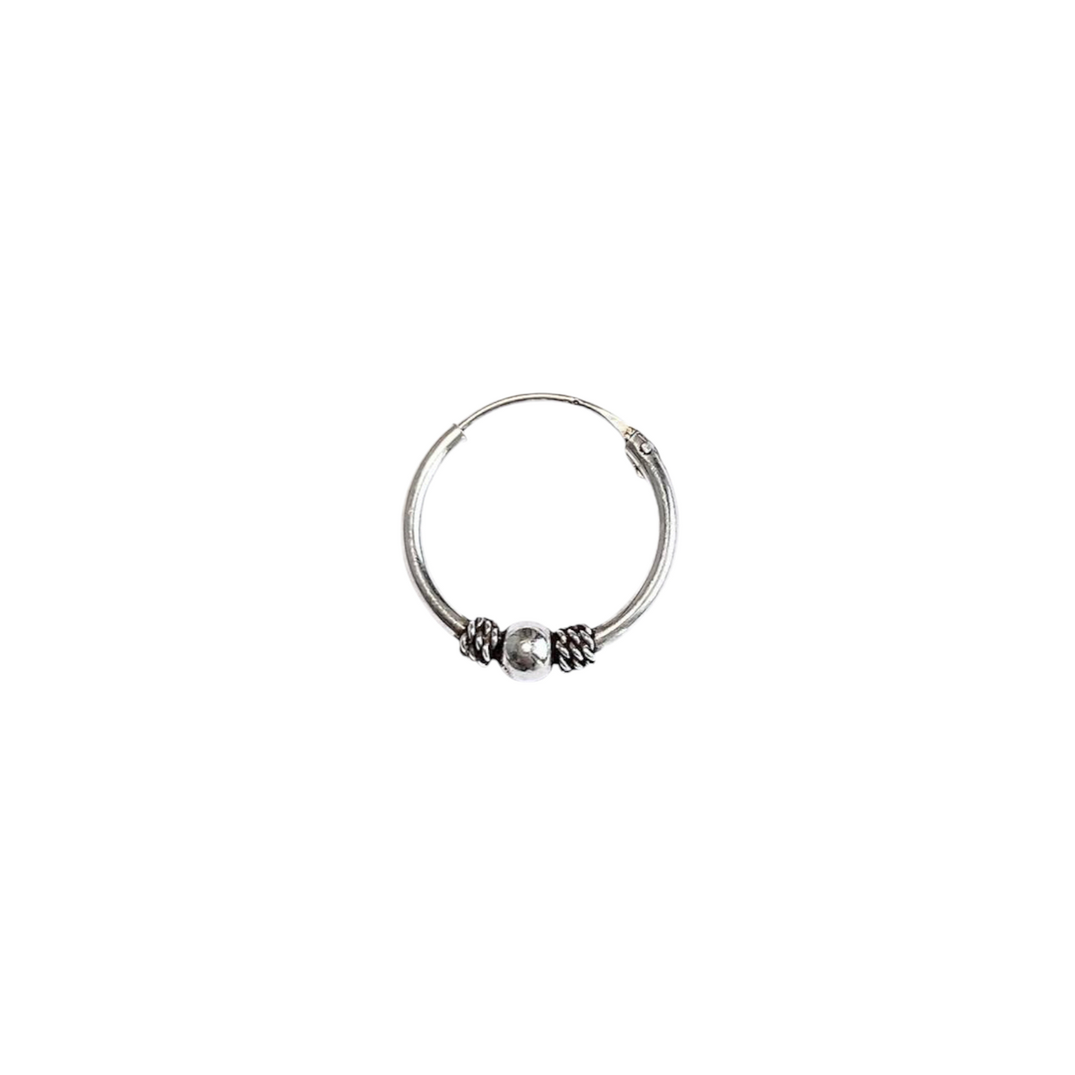 Aros Bali Dot 18mm en plata de ley - Al Vent
