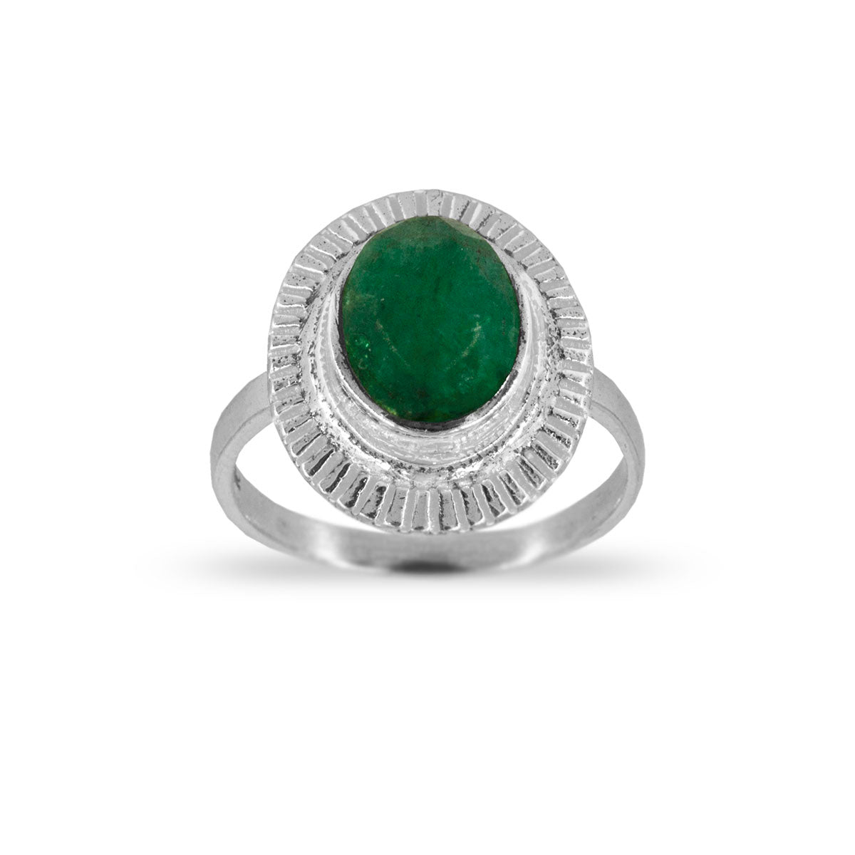 Anillos de plata oval con piedras naturales | Anillos para mujer