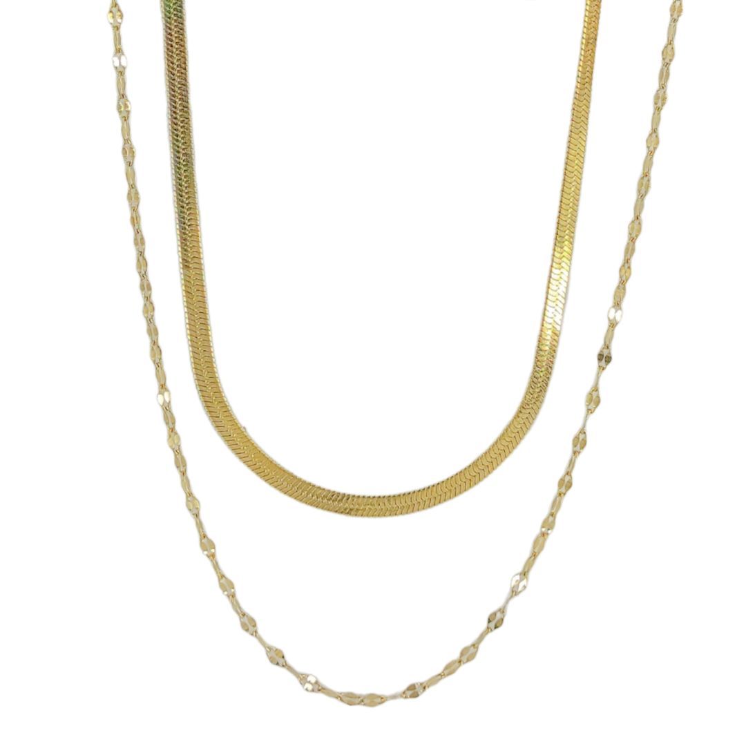 Collar doble dorado Snake | Tu nuevo collar de moda - ALVENT