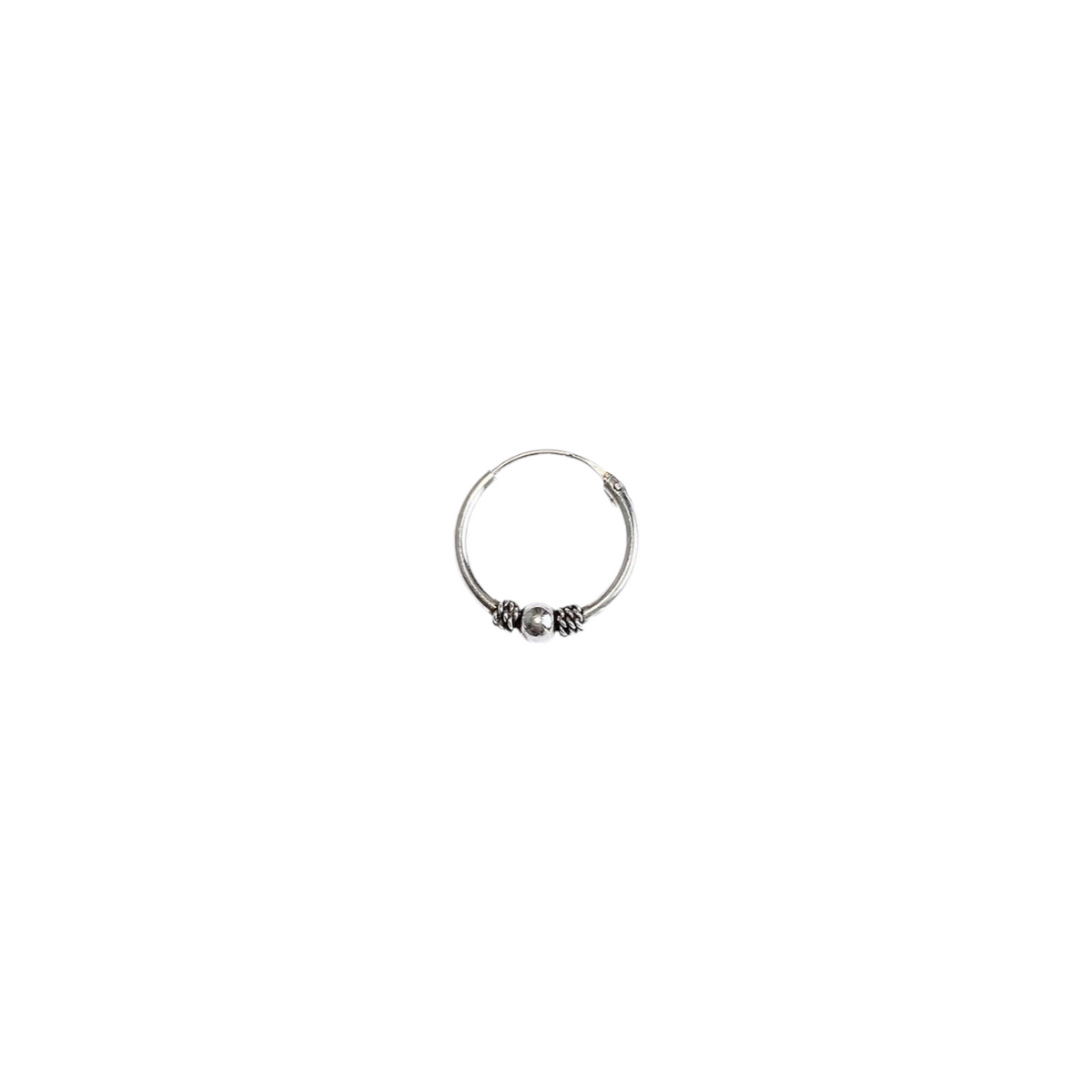 Aros Bali Dot 18mm en plata de ley - Al Vent