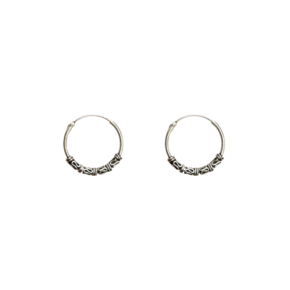 Aros Bali de plata | Pendientes online - ALVENT