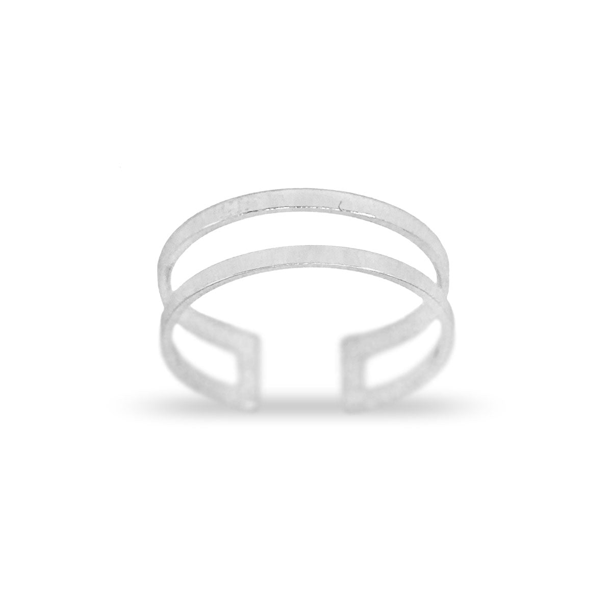 Anillo de plata ajustable Doble | Anillos online 